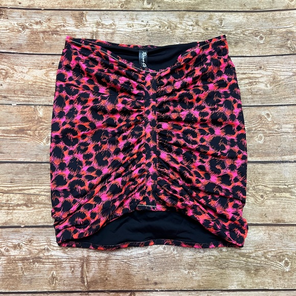 NWT Reina Olga Tropicana Nights Ruched Skirt - Picture 2 of 5